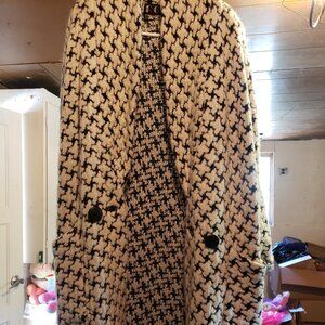 P.G.E. Mohair 80s Women's Sweater Trench Coat Jacket Size M
